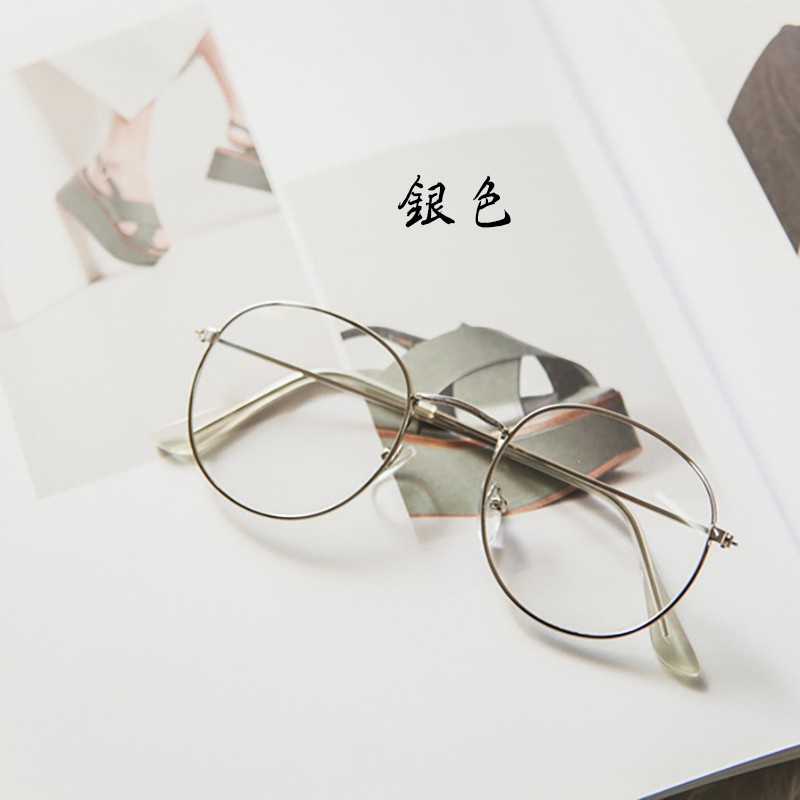 Mắt kính gọng tròn kim loại thời trang