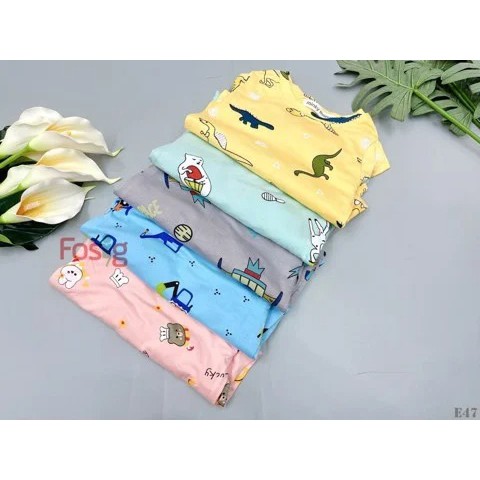 Set Đồ Bộ Dài Thun Lạnh Bé Gái Siêu Mịn Co Giãn - Hồng Gấu Thỏ