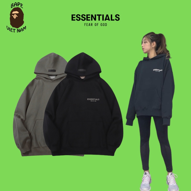 Áo Hoodie Essentials FOG, Fear Of God Essentials Hoodie SS2022 chất liệu cotton,4 màu BapeVN