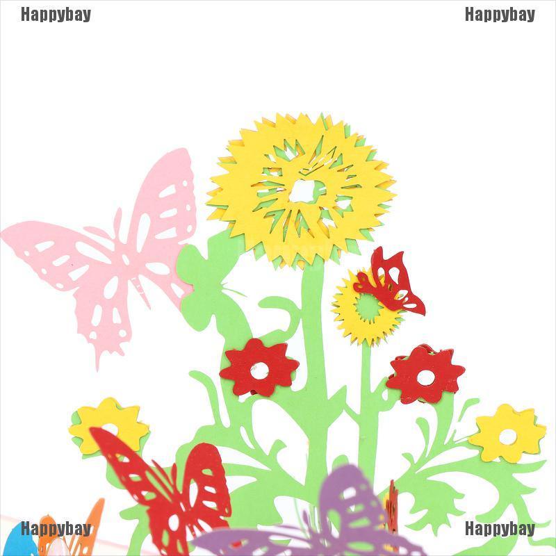 Happybay Butterflies Pop Up Card with Sticker Greeting Cards 3D Paper Card Greeting Card