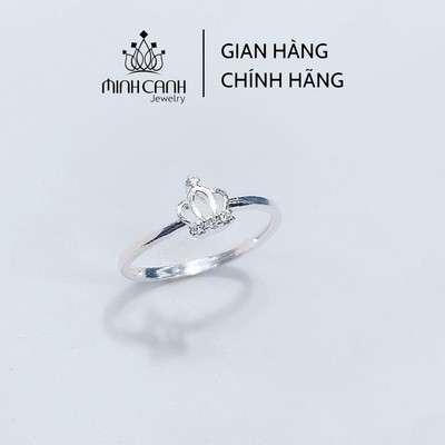 Nhẫn Bạc Nữ Vương Miện Trơn - Minh Canh Jewelry