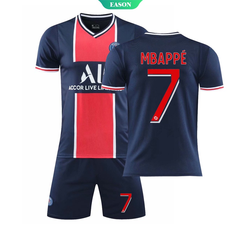 Mùa mới Paris Home Jersey Không. 10 Neymar không. Bộ Quần Áo Bóng Đá 7 Mbappe Nhanh Khô Chuyên Dụng Cho Người Lớn Và Trẻ Em