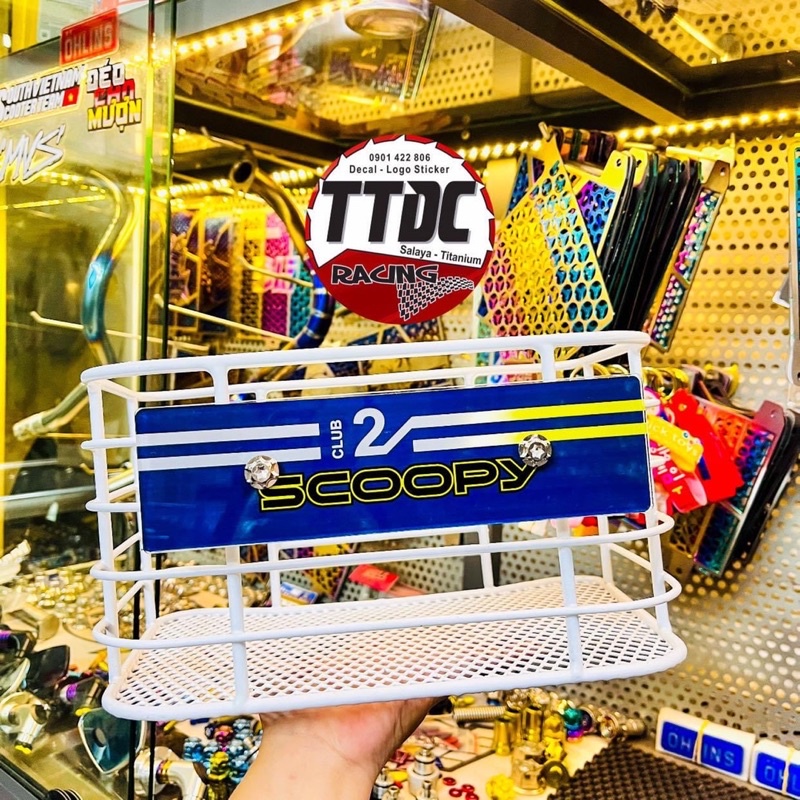 Rổ Scoopy Tặng kèm bảng tên mẫu 12Club 2022 Xanh cực đẹp ✌🇹🇭