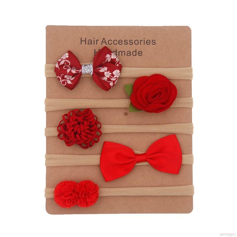 Set 5 Băng Đô Nơ Xinh Xắn Dành Cho Bé Gái