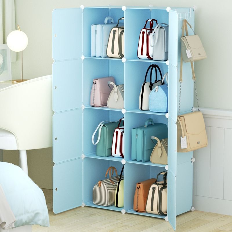 Tủ nhựa- tủ quần áo- tủ lắp ghép- tủ 8 ô sâu 47cm. Tặng móc treo đồ