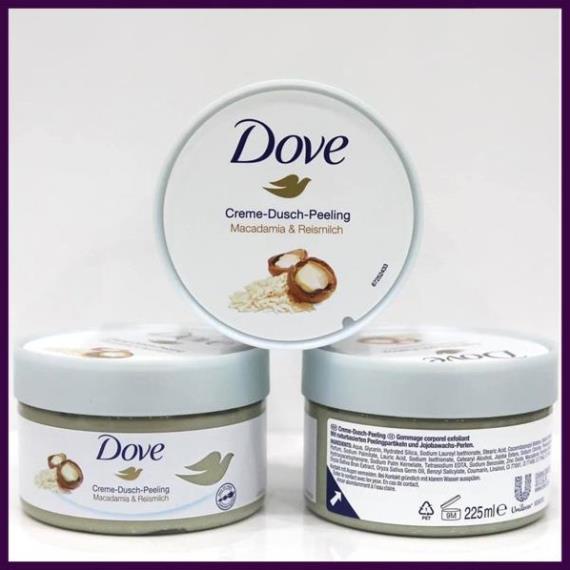 [Nhập Khẩu 100%] Tẩy tế bào chết Dove 225ml Macadamia và Lựu
