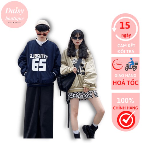 Áo Nỉ Cổ V In Số 65 Chất Liệu Nỉ Ngoại SP000540 Daisy Boutique