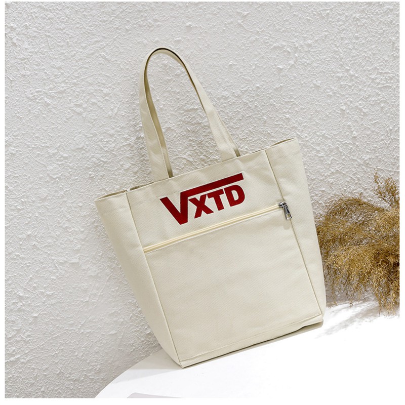 Túi tote nữ một vai xách tay in chữ VANS vải bố canvas cotton cao cấp chống thấm nước Tuidepstore