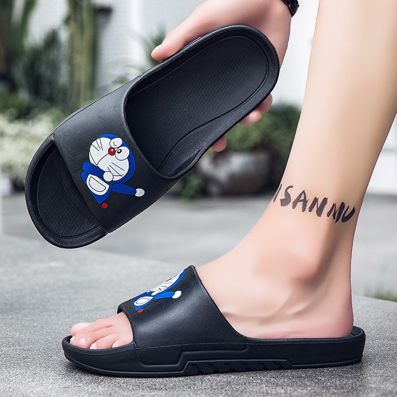 Dép Xỏ Ngón Chống Trượt In Hình Doraemon Phong Cách Hàn Quốc Cho Nam