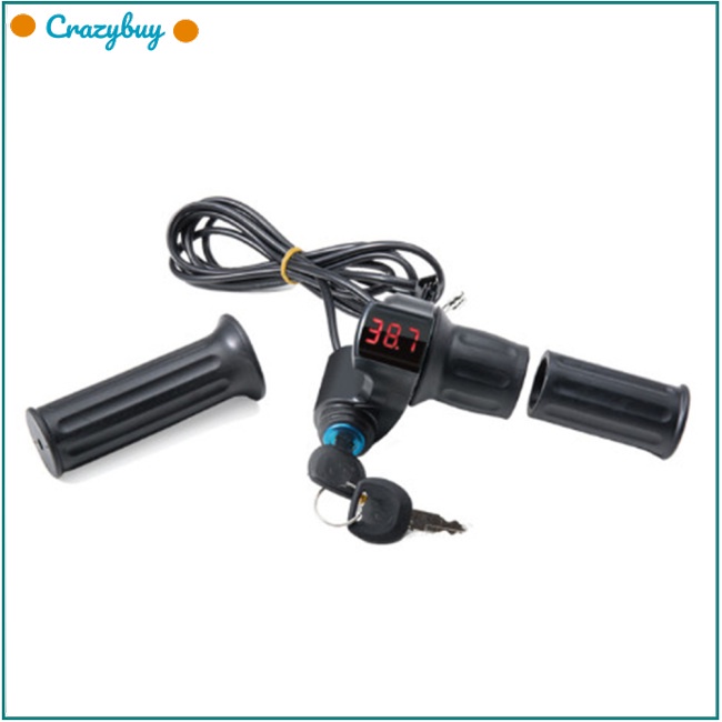 Tay Ga Xe Đạp Điện CR 12v-84v Kèm Khóa Hiển Thị Kỹ Thuật Số