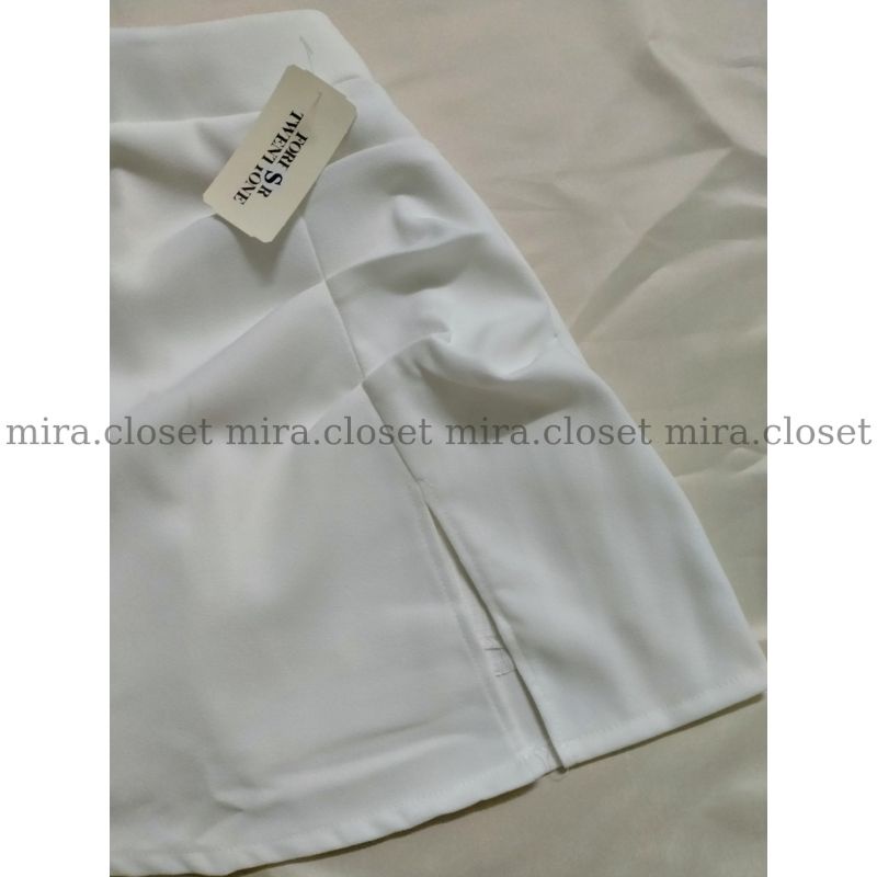 Chân Váy Nhún Xẻ Tà 1 Bên MIRA.CLOSET C020