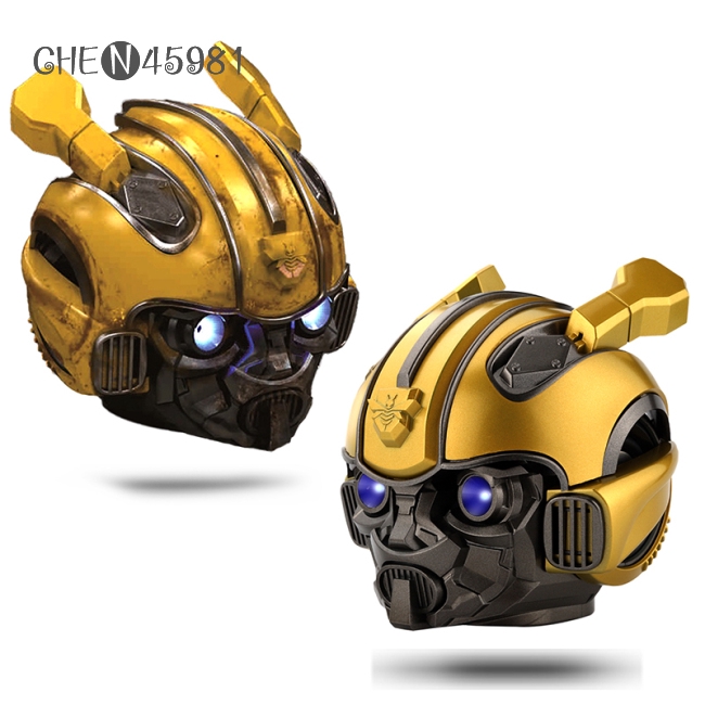 Bumblebee Helmet Bluetooth Speaker Fm Radio Usb Mp3 TF Smart Subwoofer Blue Tooth 5.0 Portable Mini