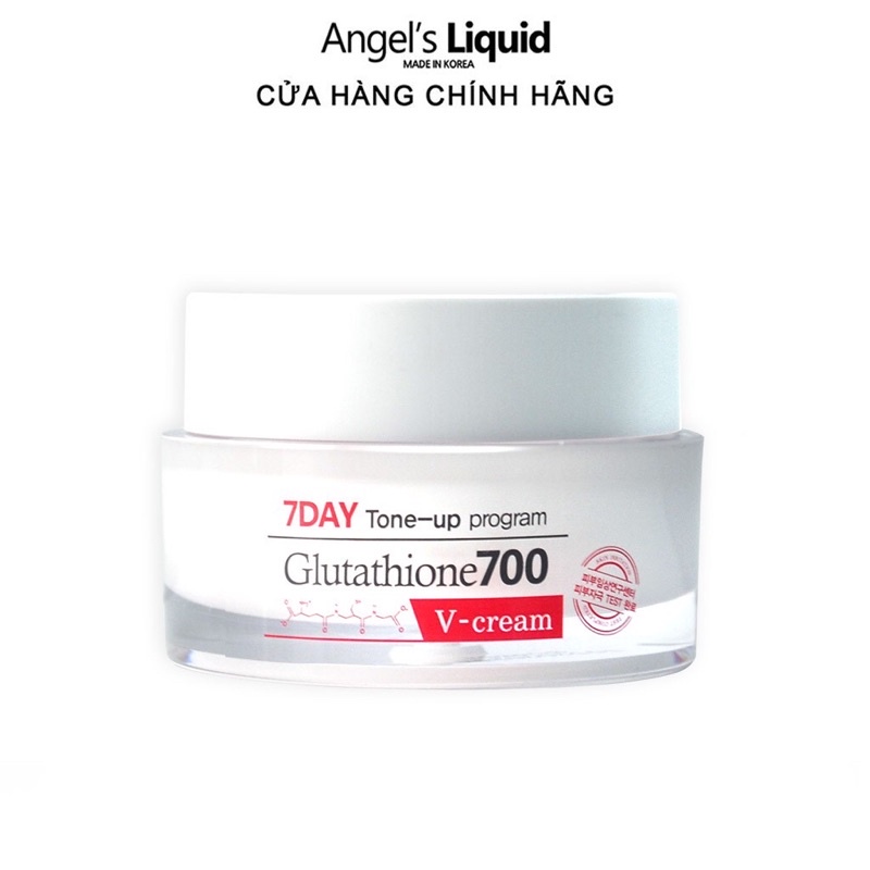Kem dưỡng trắng da Angel's Liquid 7 day whitening program Glutathione 700 Vcream