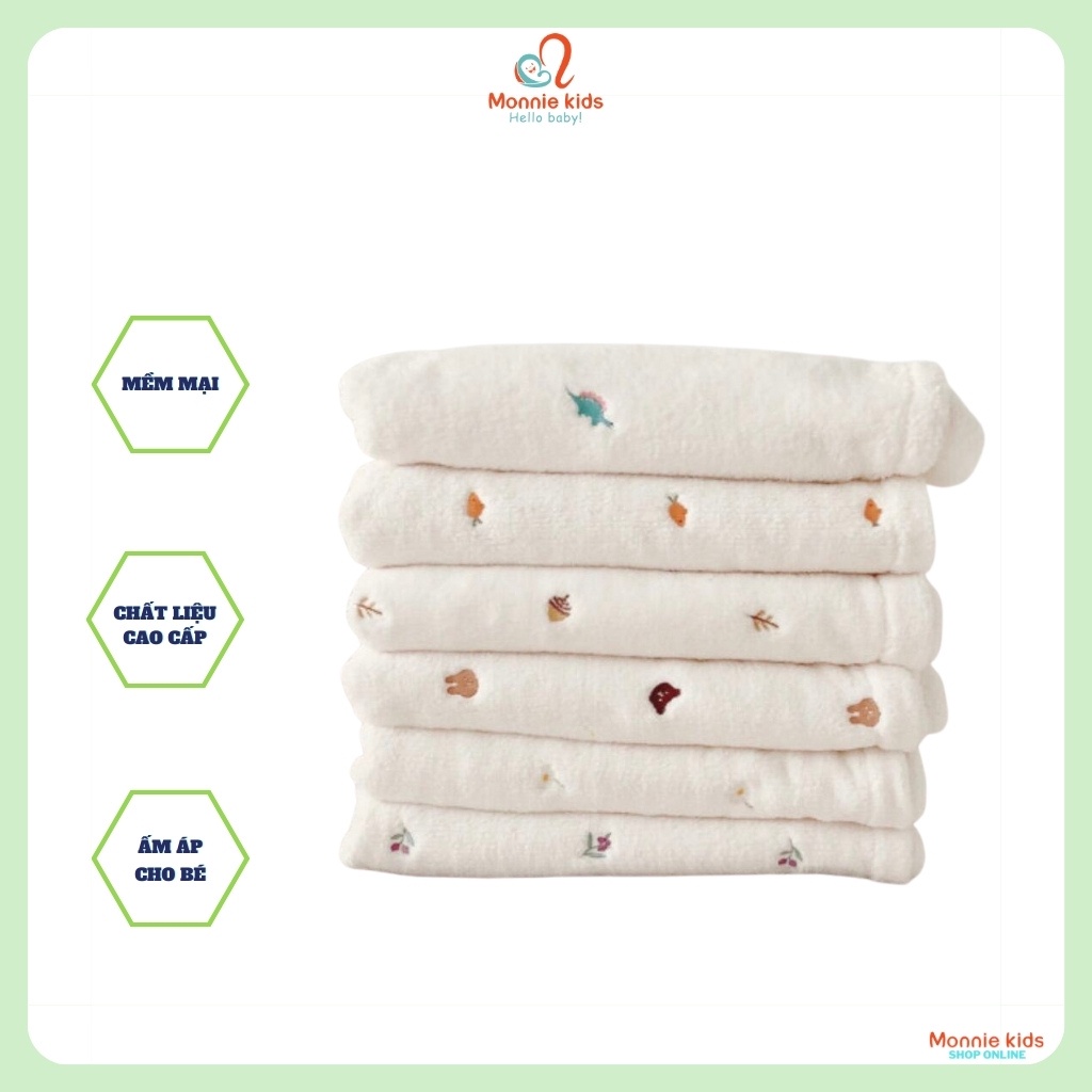 Chăn lông tuyết cho bé Dot To Dot 90x130cm, chăn lông họa tiết Hàn Quốc cho trẻ - Monnie Kids