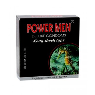 Hộp 3 bao cao su power men cá ngựa gân gai kéo dài thời gian