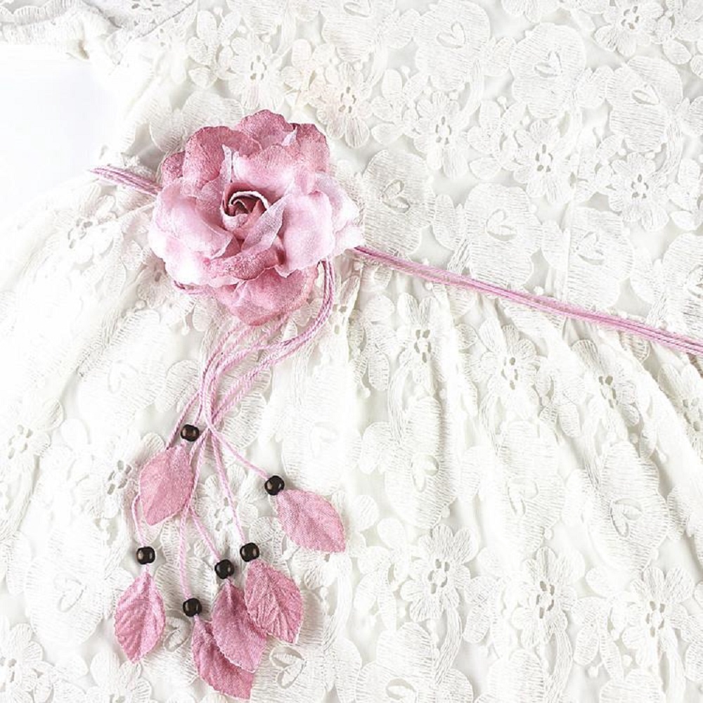 Thắt lưng gắn hoa vải voan lớn SOMEDAYZL