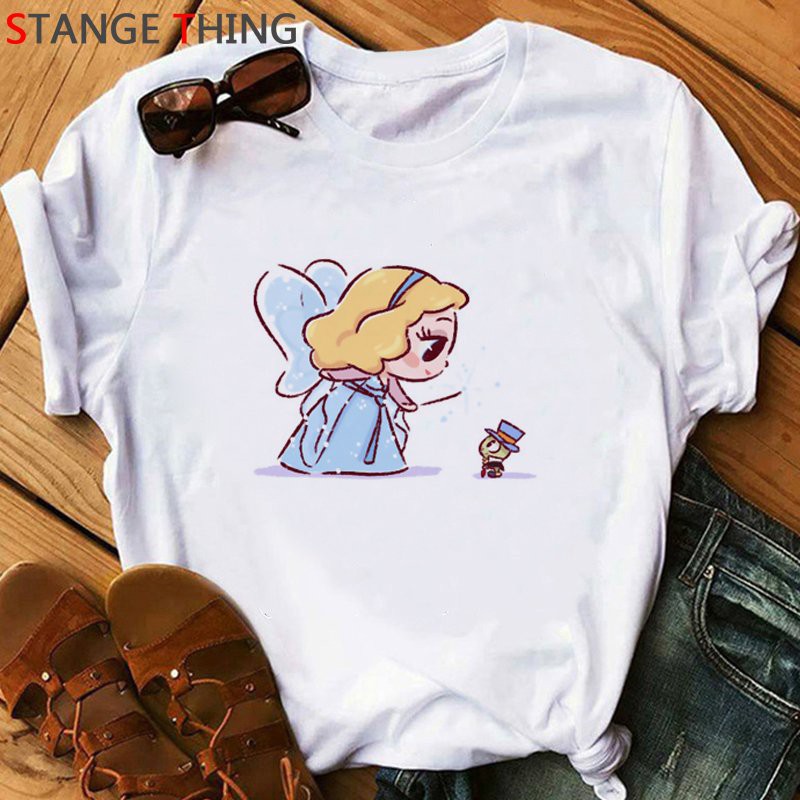 Áo thun phông trắng in hình NHÂN VẬT HOẠT HÌNH BLUE FAIRY phim CÔ TIÊN XANH thời trang phong cách cartoon chibi anime