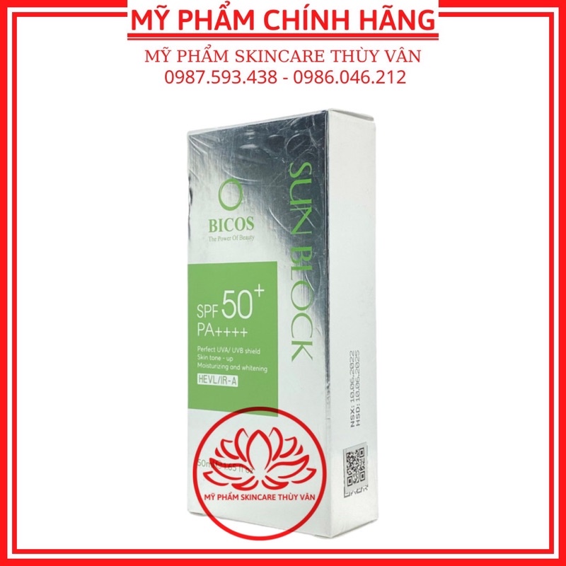 Kem Chống Nắng Trắng Da Ngăn Ngừa Lão Hoá Chính Hãng BICOS 50ml