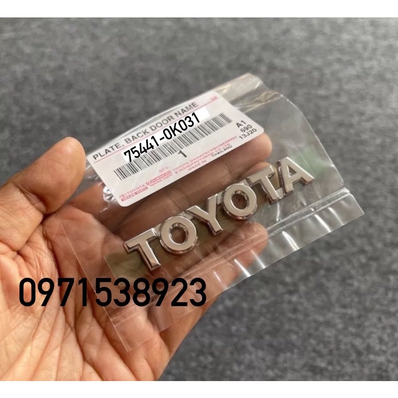 LOGO CHỮ TOYOTA XỊN CHÍNH HÃNG GIÁ RẺ 75441-0k031