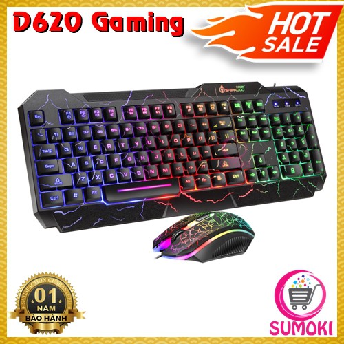 Bàn Phím Và Chuột Gaming D620 Space Warships chính hãng SHIPADOO - Led RBG