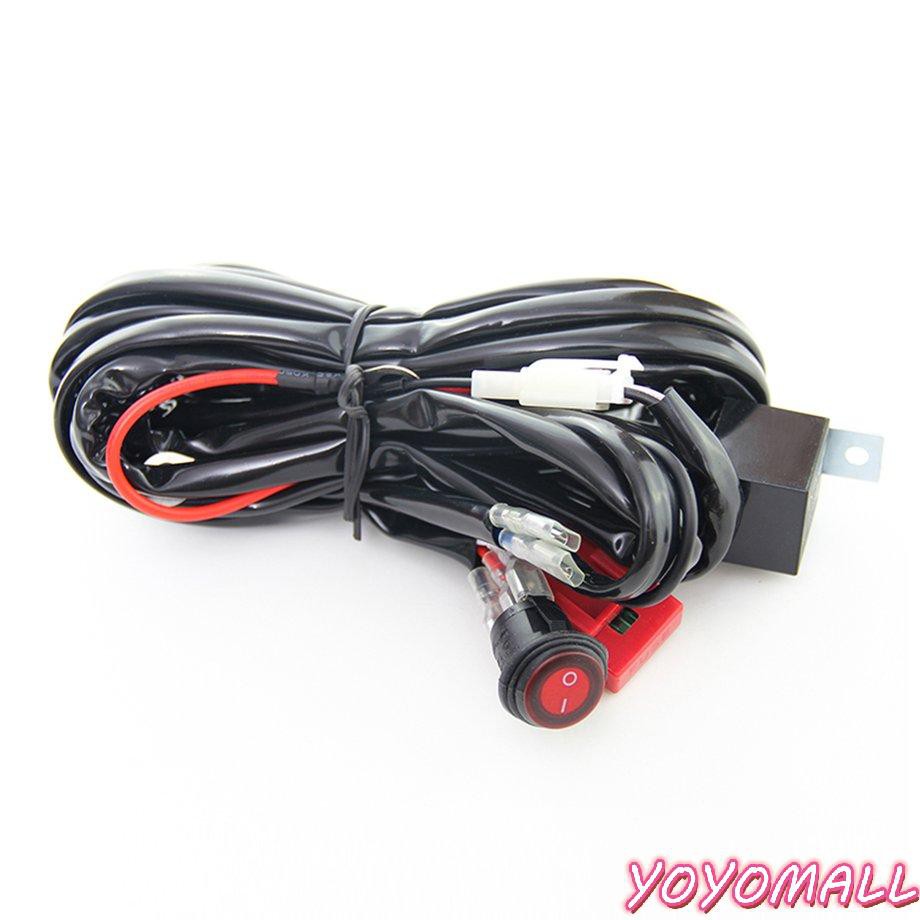 YOYO LED Light Bar Wiring Harness Kit 14AWG 12V On-off Switch Power Relay Switch