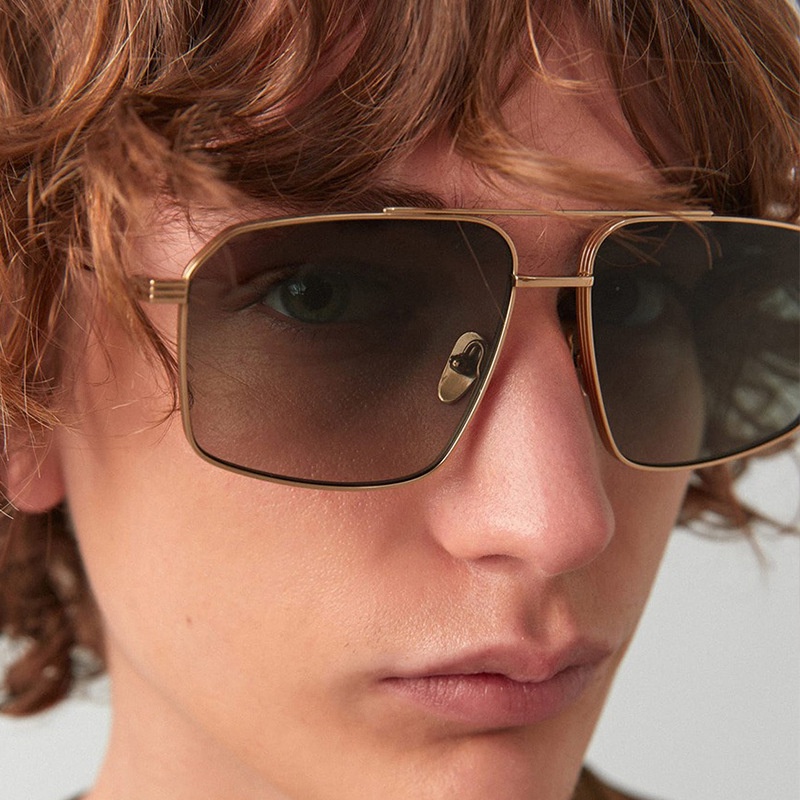 (KIQI-FASHION) COD Kính Mát Gọng Kim Loại Chống Tia Uv400 Thời Trang Cho Nam Nữ