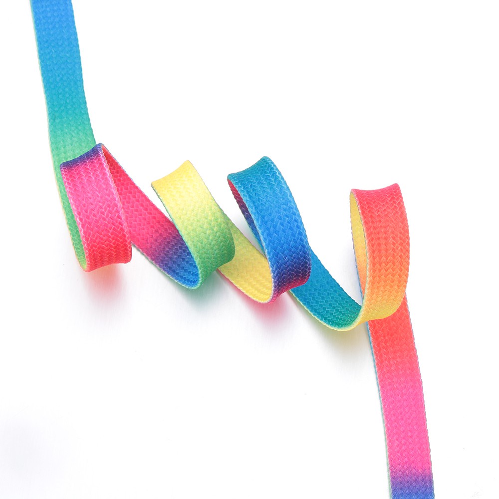 Dây Giày Dẹt Nhiều Màu Sắc In Họa Tiết Thời Trang