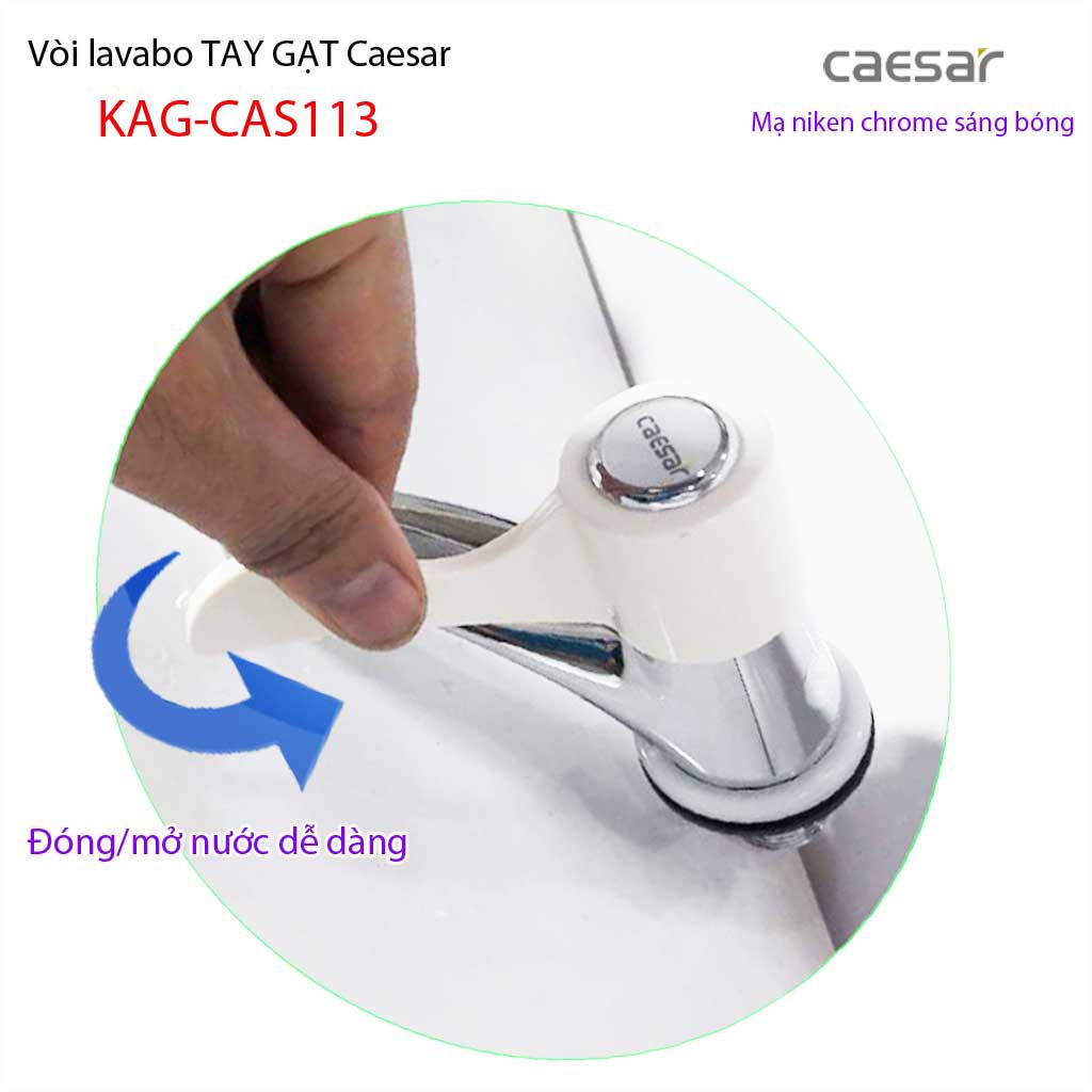 Vòi lạnh lavabo Caesar KAG-CAS113, vòi lavabo lạnh rửa mặt cao cấp nước mạnh sử dụng tốt