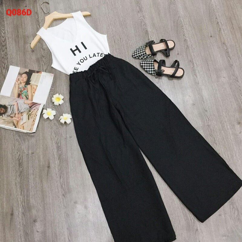 Quần nữ culottes ống rộng - MIN Boutiques - Ảnh thật - Mẫu mới - Màu mới