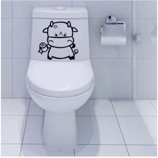 Decal dán nắp toilet họa tiết hoạt hình đáng yêu