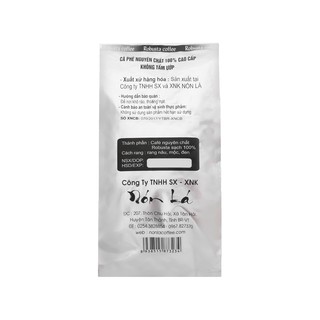 Cà phê nguyên hạt Nón Lá Robusta Dark 500g