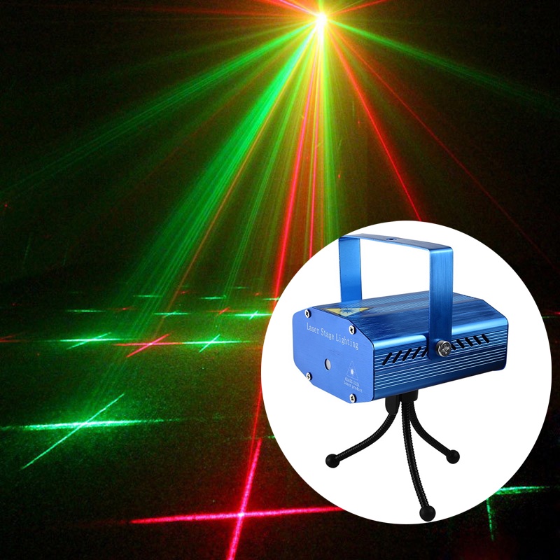 Đèn Laser Mini Sân Khấu, Vũ Trường, Trang Trí Phòng Karaoke Cảm Biến Theo Nhạc