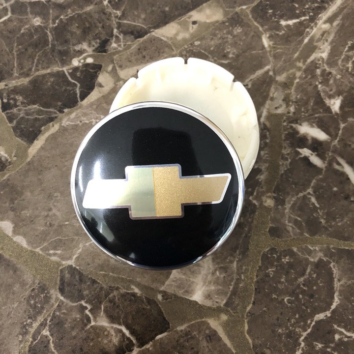 01 chiếc Logo chụp mâm bánh xe ô tô Chevrolet có đường kính lỗ lắp 63mm CRZ63