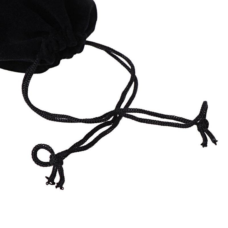 Túi Nhung Đen Đựng Trang Sức Có Dây Rút Tiện Lợi