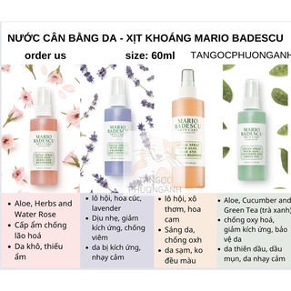 bill, sẵn NƯỚC CÂN BẰNG DA - XỊT KHOÁNG MARIO BADESCU 60ml