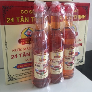NƯỚC MẮM CÁ CƠM 24 TÂN THỊNH - CHAI 480ML ( nguyen thung 6 chai )