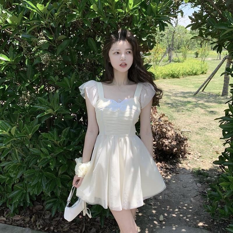 Đầm Chữ A Ngắn Ôm Eo Thời Trang Hàn Quốc Hàng Mới Dành Cho Nữ