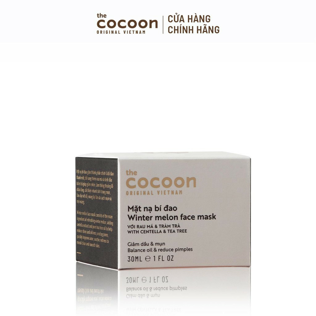 Combo 2 Mặt Nạ Bí Đao Cocoon Cho Da Dầu Và Mụn Ẩn 30ml/Hộp