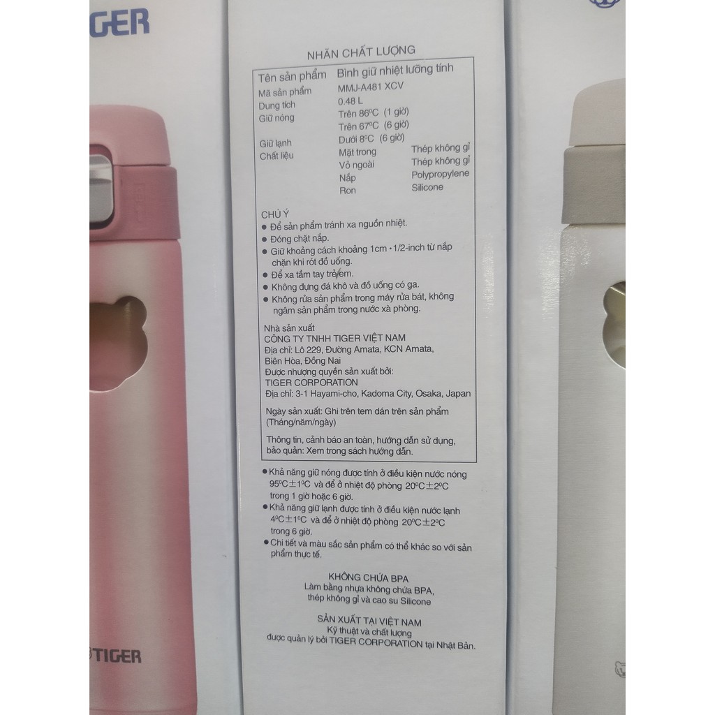 Bình giữ nhiệt Tiger MMJ-A481  - hàng chính hãng