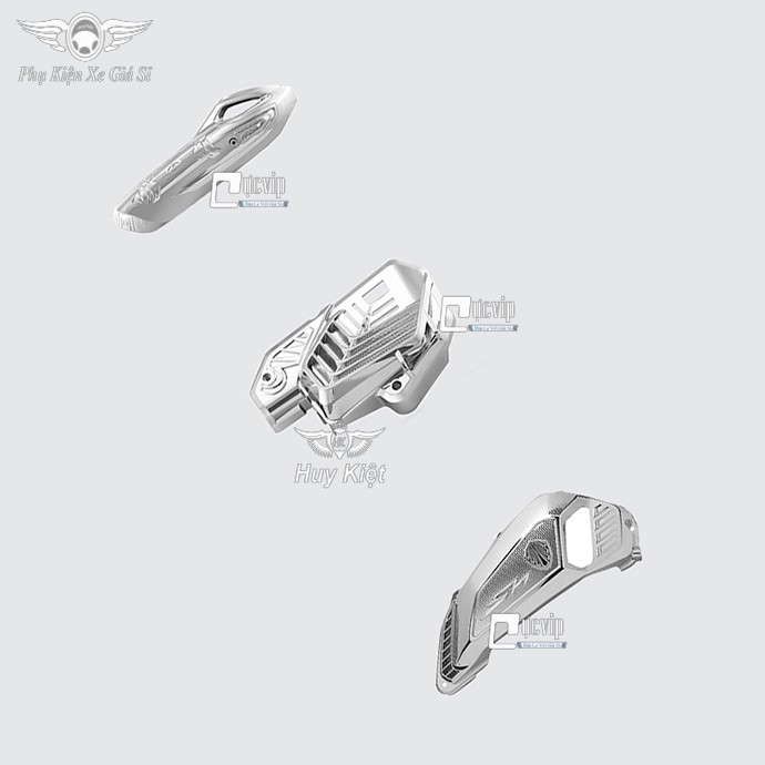 [Giá Hủy Diệt] - (3427) - Bộ 3 Món Bảo Vệ, Trang Trí Cho Xe SH 2020 Xi Inox, Mạ Crom Đẳng Cấp