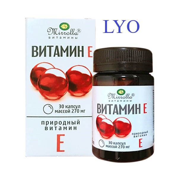 Vitamin E Đỏ  Nga MIRROLLA Hàm Lượng 270mg Và 400mg Giúp Làm Đẹp Da ( hộp 30 viên ) | BigBuy360 - bigbuy360.vn