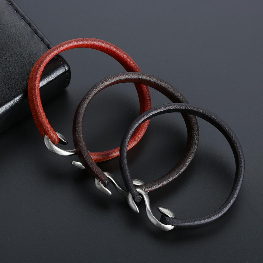 WATTLE Vòng Đeo Tay Bằng Da Theo Phong Cách Hip Hop Punk Rock