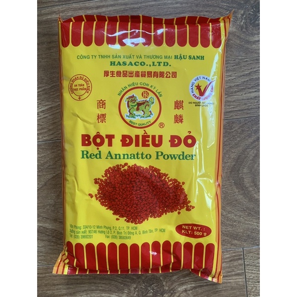 Bột điều đỏ Hậu Sanh (gói 500g)