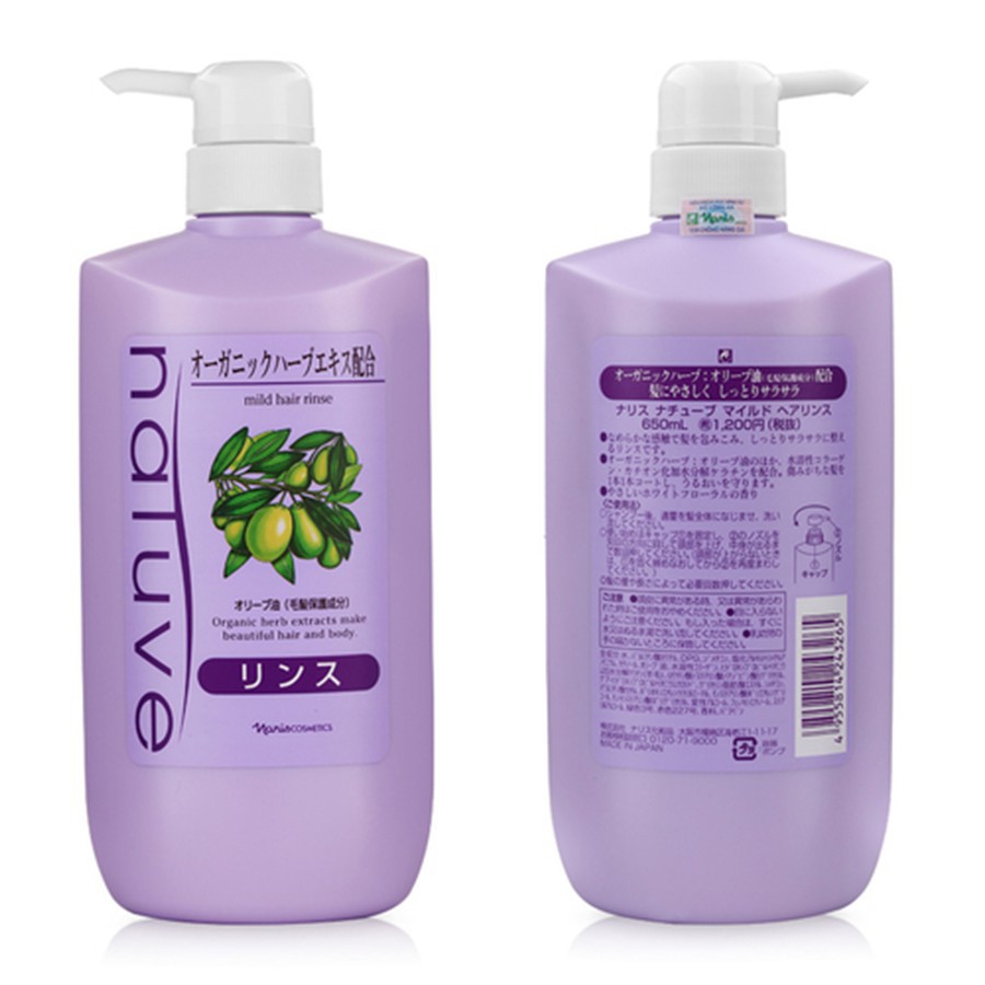 Dầu xả Thảo dược Naris Natuve Mild Hair Rinse 650ml