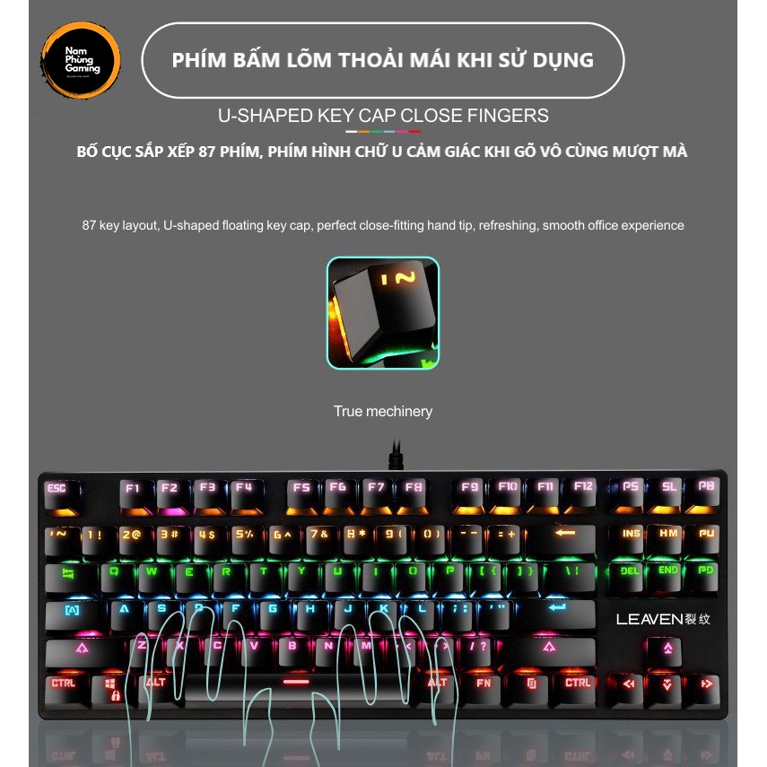 Bàn Phím Cơ Gaming PAD D4 PRO Led RGB 10 Chế Độ Khác Nhau, Chơi Game Dùng Văn Phòng Cực Đã