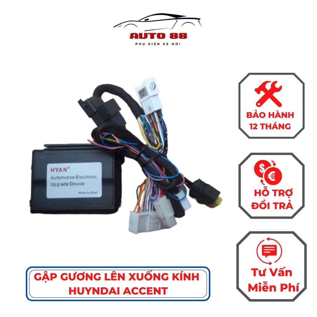 Gập gương lên xuống kính tự động Hyundai Accent 2019 - 2021 Auto88.Officialstore, có kỹ thuật viên hỗ trợ lắp đặt