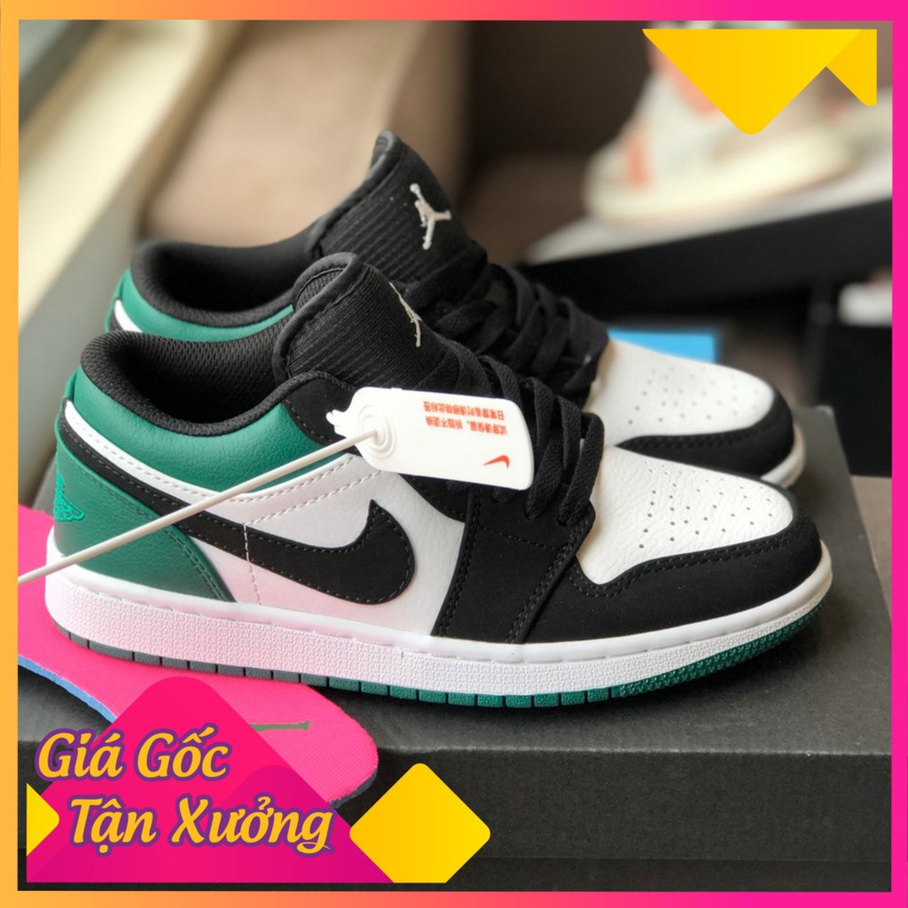Giày thể thao Jordan 1(xanhá),Đen trắng cổ thấp,Đủ size Nam và Nữ Full bill như này Giày thể