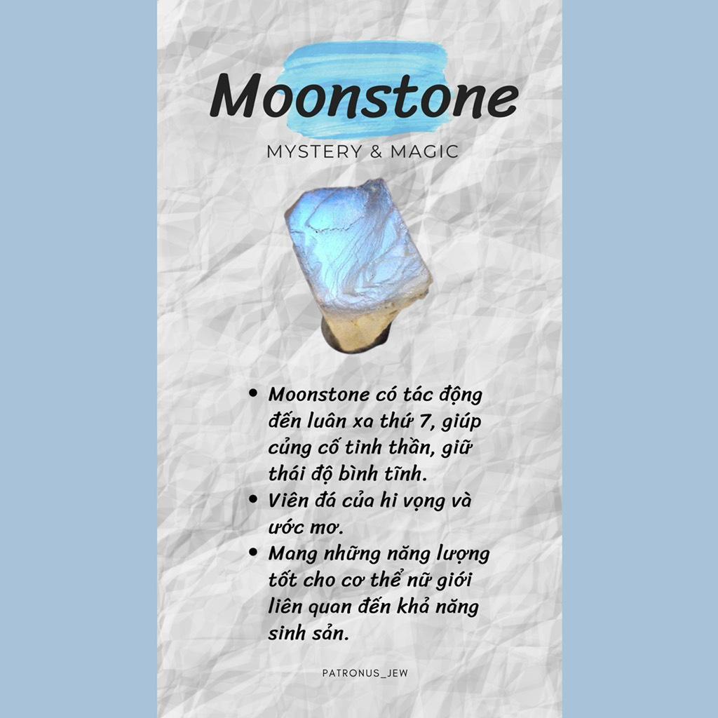 Nhẫn Moonstone Cắt Giác Viền Đá NMCGO22B Patronus