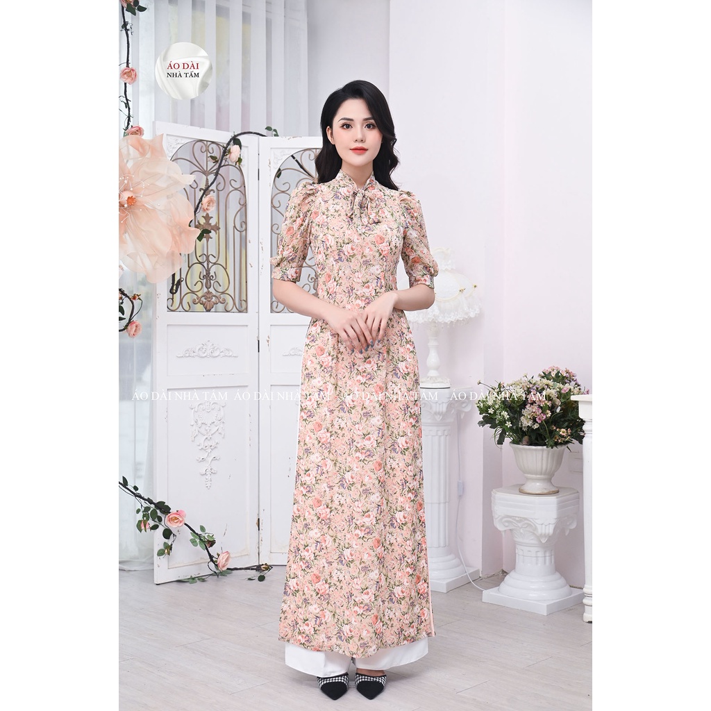 ÁO DÀI HOA NHÍ, ÁO DÀI NHÀ TẤM TA30