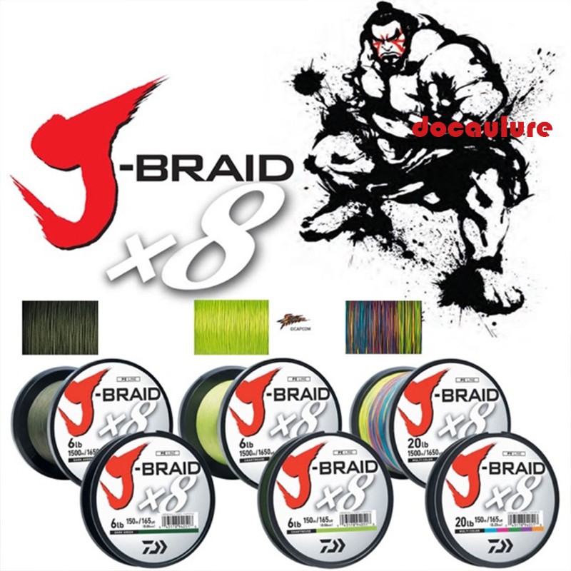 Dây dù câu cá siêu bên J Braid X8 7 màu dây mịn chịu tải cao shopdocau 112